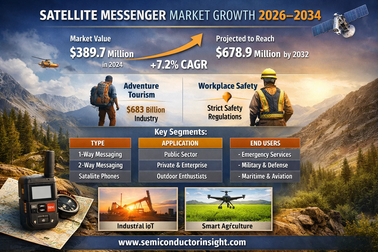 Rising Outdoor and Emergency Use Boosts Satellite Messenger Market Growth 2026&ndash;2034