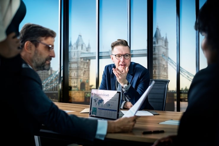 business meeting in london
